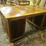 Partners Desk Single Sided (Poplar and Walnut)